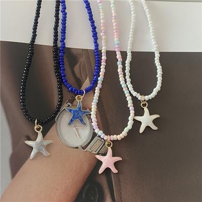 1PC Frühling Sommer Halskette für Frauen Mädchen Nette Romantische Seesterne Kurzen Hals Schmuck Party Hochzeit Halskette Großhandel