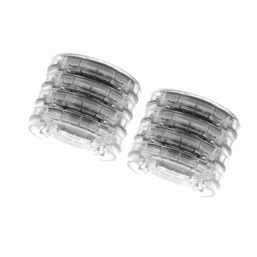8pcs set Plastic MultiSlot Furniture Leg Skid Resistance Pad NonSlip Bed Stopper Foot Mat for Table Desk Sofa Chairs (Transparent)