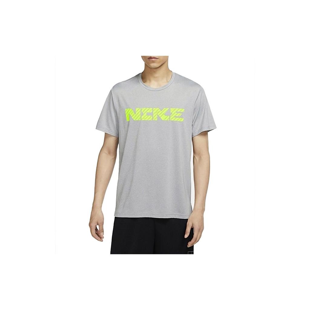 Nike T Shirts Men's Light Gray Crew Neck Moderate Straight Fit DD1751-073