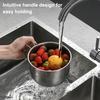 Hanging Sink Strainer Basket Stainless Steel Colander Kitchen Food Waste Strainer Corner Sink Strainer for Efficient Draining Food Residue Filtration