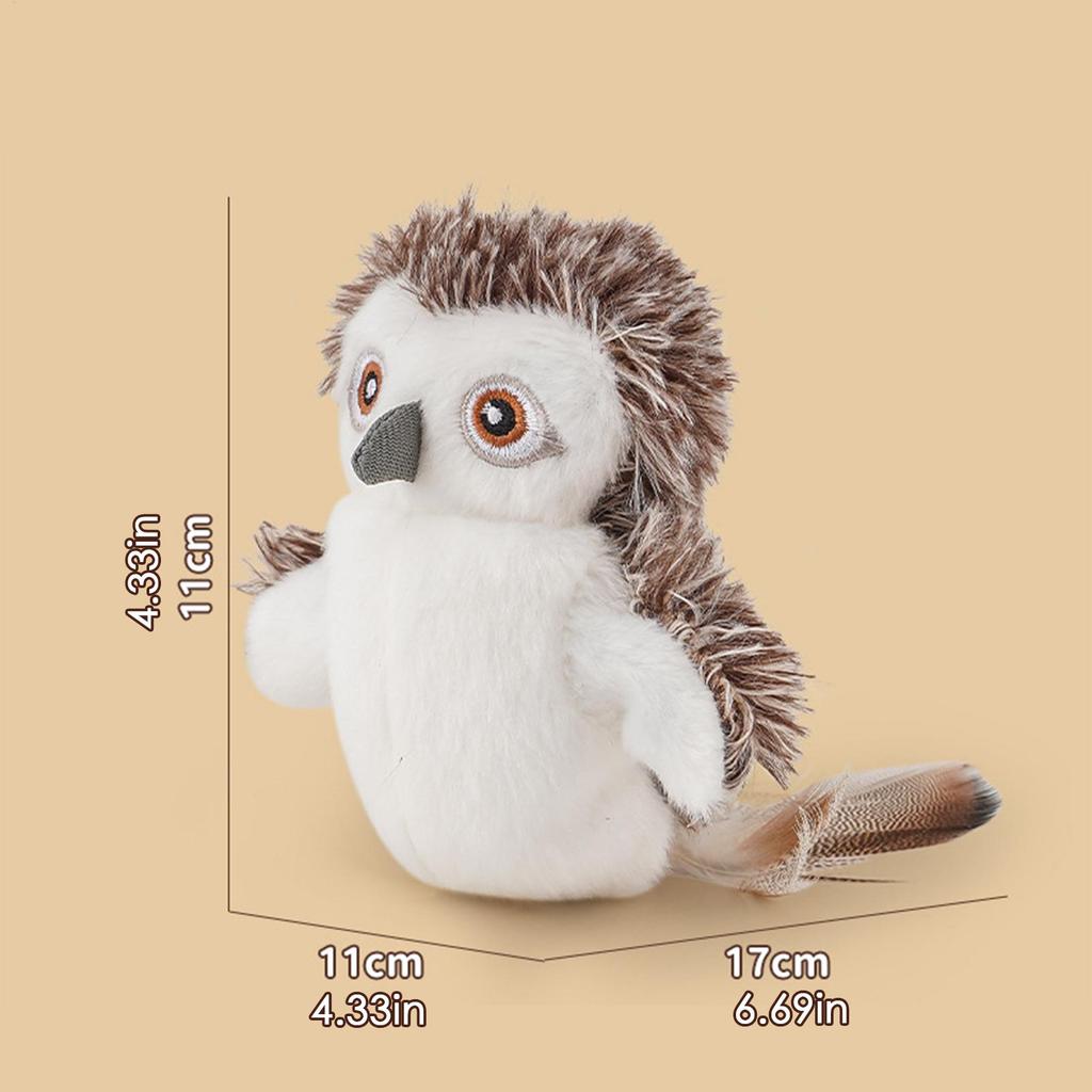 Chirping Bird Cat Toy Rechargeable Bird Simulation Cat Toy With Catnip And 3 Modes Realistic Chirping Plush Stuffed Animal For