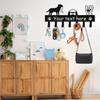 Metal Dog Leash Holder Wall Mount Key Rack Personalized Pet Organizer Rustic Iron Decorative Entryway Gift