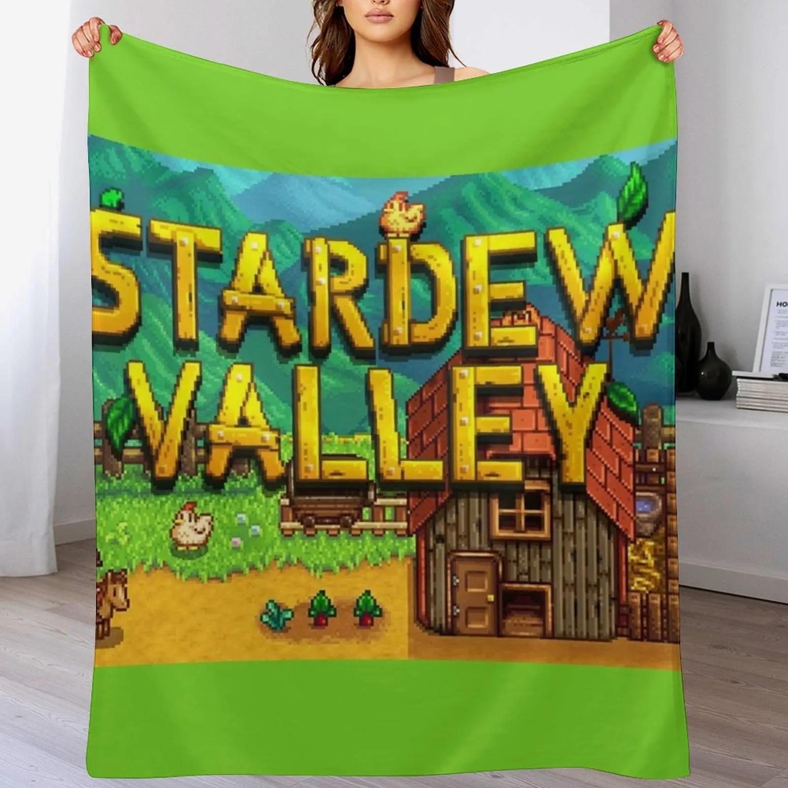 Stardew Valley Intro Throw Blanket Versatile Cozy Throw Blanket for All Occasions Size: 75*100cm, Weight: 230 GSM