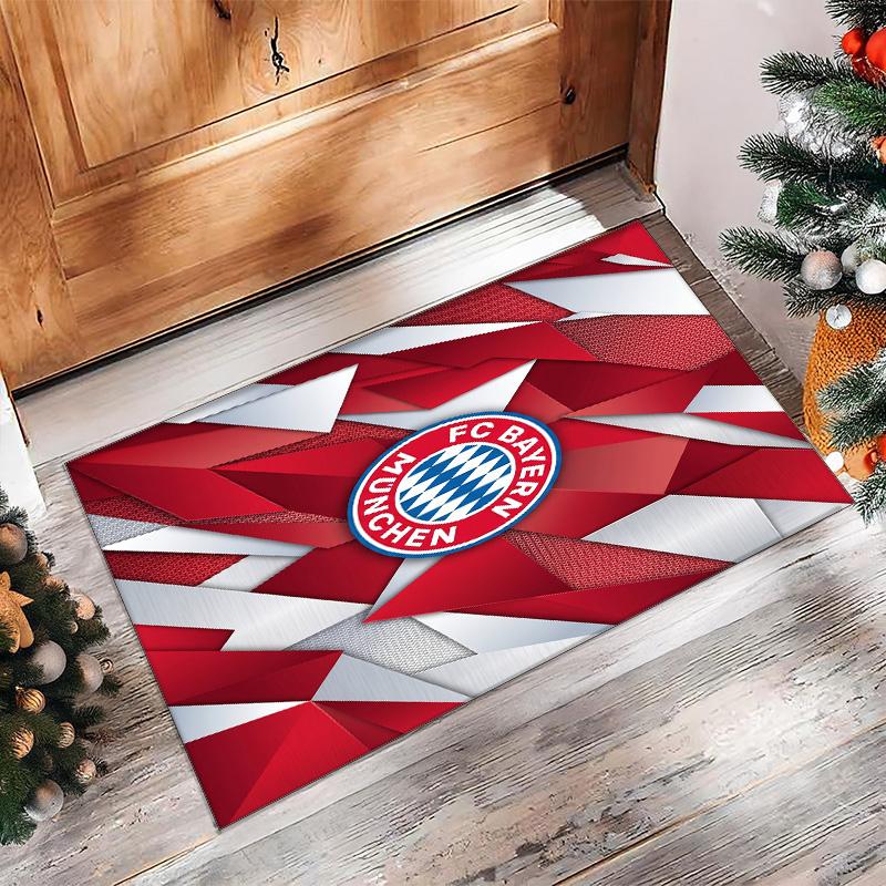 Bayern Munich Printed Flannel Area Rug Non Slip Soft Polyester Floor Carpet Indoor Decor Mat for Bedroom Living Room Sofa Game Room Home Decoration