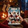 Christmas Advent Calendar Panda Calendar, 24 Days Countdown Contains Acrylic Ornament Set Ornaments, Cute Hanging Decorations for Tree