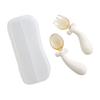 Atti Rabbit Flexible Self Feeding Baby Spoon and Fork Set Bendable Toddler Utensils