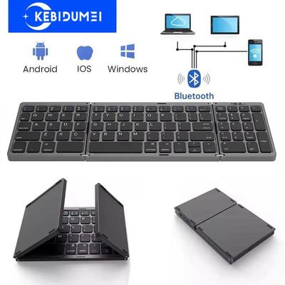 Tastiera Pieghevole Wireless Tastiera Bluetooth con Tastierino Numerico Per Windows Android IOS Telefono Computer da Viaggio Mini tastiera
