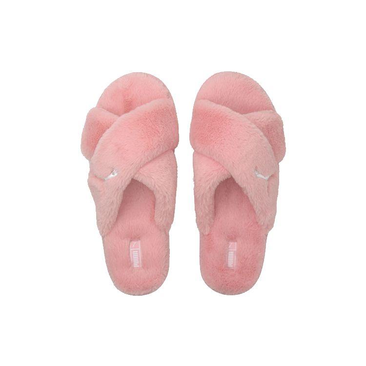 Puma Fluff X Strap Slide Lotus Women Sneakers Pink White 384936-03