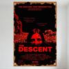 The Descent Horror Movie Metal Tin Sign Vintage Wall Plaque for Bar Club Home Decor with Submerged Woman & Bioluminescence Desig