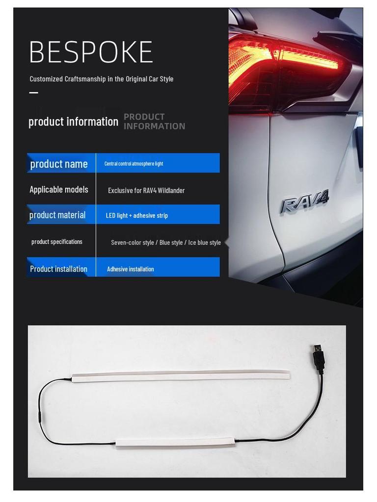 LED-Ambientebeleuchtung für die Mittelkonsole des Toyota RAV4 – Einfache, zerstörungsfreie Installation