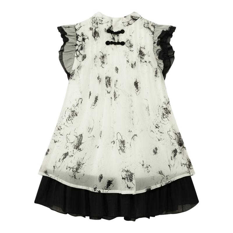 Zuo Xi Girls New Chinese Style Ink Wash Dress 130