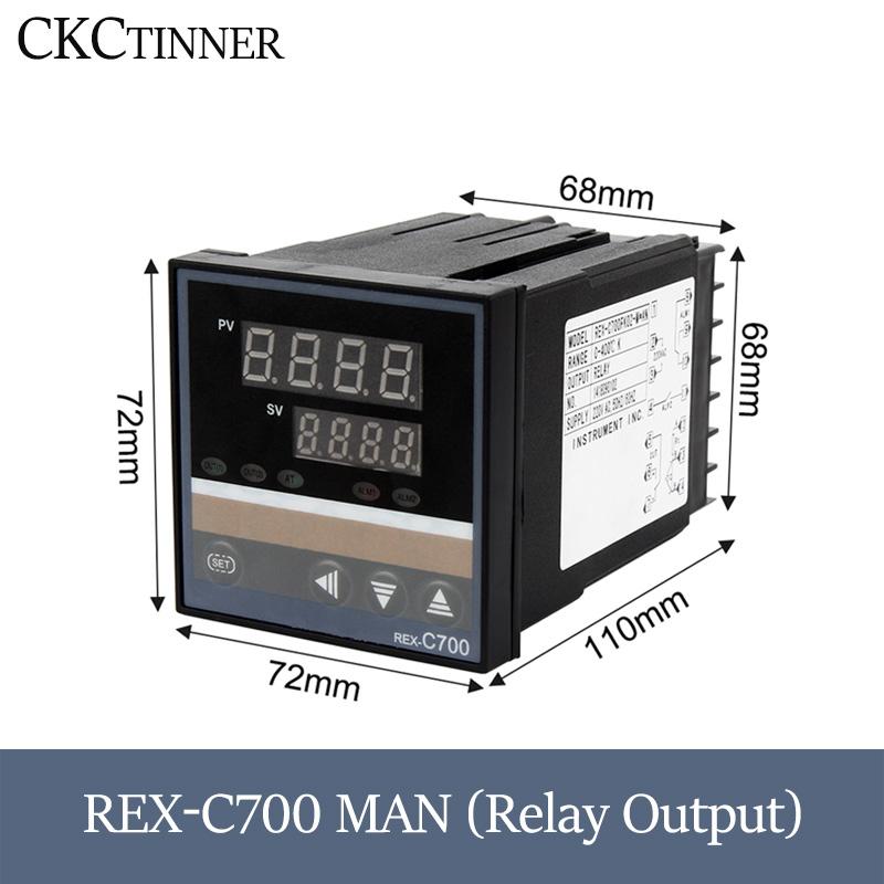 PID RKC Digital intelligent Industrial temperature controller 220V RELAY REX-C100-C400-C700-C900 Thermostat SSR Relay output