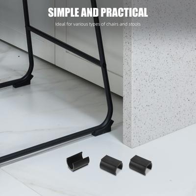 8 Piezas Deslizadores de Piso en Forma de U Diámetro Interior de 25 mm Cubiertas de Pie de Silla de Plástico Protectores Antideslizantes para Patas de Muebles para Pisos de Madera Dura