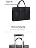 Men's Casual Genuine Leather Briefcase - Large Capacity, Expandable Business Handbag In Top Layer Cowhide.