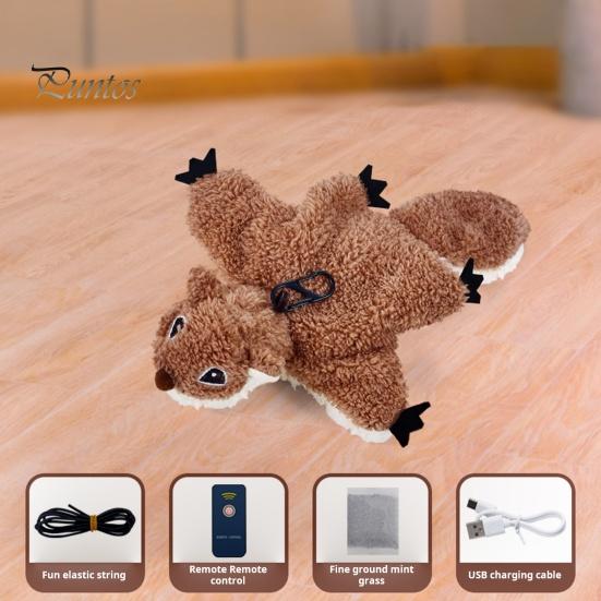 Nabíjecí hračka pro kočku s chvějícím se ptákem Dobíjecí interaktivní plyšový pták s dálkovým ovládáním Automatické mávání a cvrlikání Hračka pro kočky s kočkou pro domácí kočky