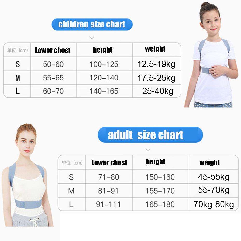 Children Adjustable Posture Corrector Back Support Boys Girls Shoulder Belt Rectify Straighten Correction Pain Relief Beauty Kid