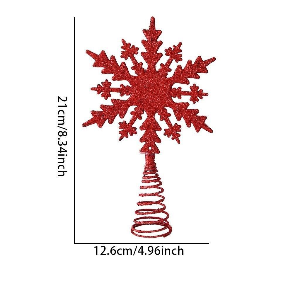 3D Christmas Tree Top Snowflake Decoration Snowflake Xmas Props Christmas Tree Toppers Christmas