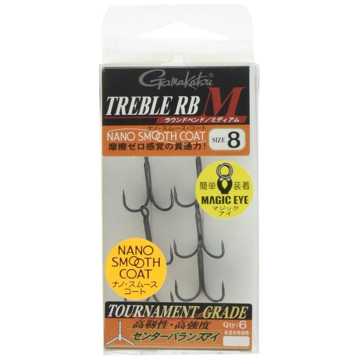 Gamakatsu Treble Hook RB-M (Nano Smooth Coat) #8 (6-count)