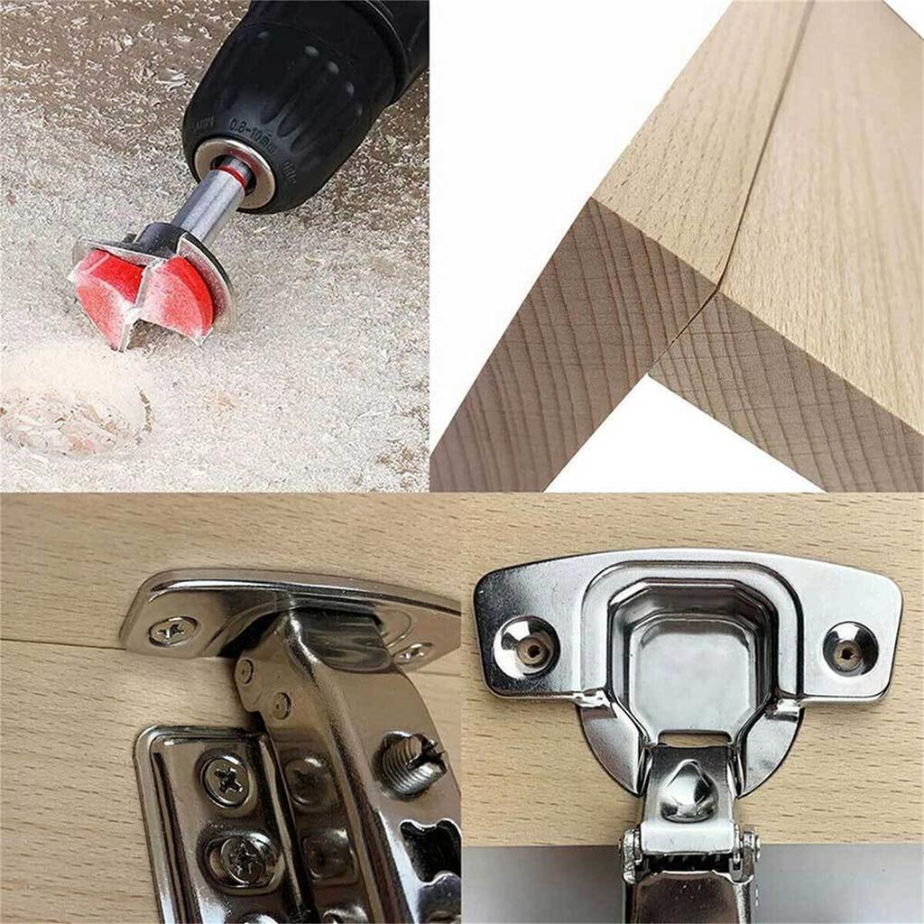 Scharnierbohrer, Hochpräziser tragbarer Scharnierbohrlokalisator, Holzbearbeitungs-Stanzwerkzeug mit 35-mm-Lochbohrer für die Montage von Schranktürscharnieren