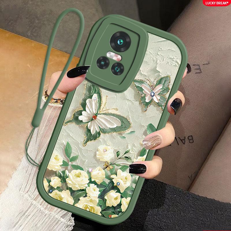 RealmeGTNeo3 Mobile Phone Case New Butterfly Rose All-inclusive Summer Internet Celebrity Silicone Anti-drop Soft Case