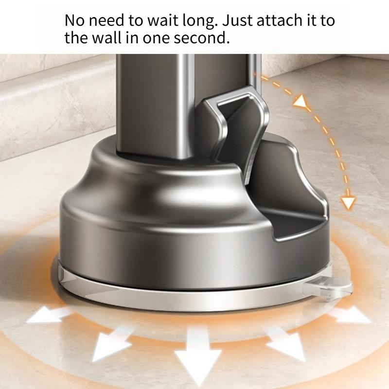 Kitchen Suction Wall-mounted Multi-functional Storage Rack, with Integrated Storage Featuring No-drilling and Rotatable Hooks