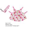 Pet Dress Adjustable Neck Circumference with Traction Rope Cotton Rabbit Guinea Pig Clothes for