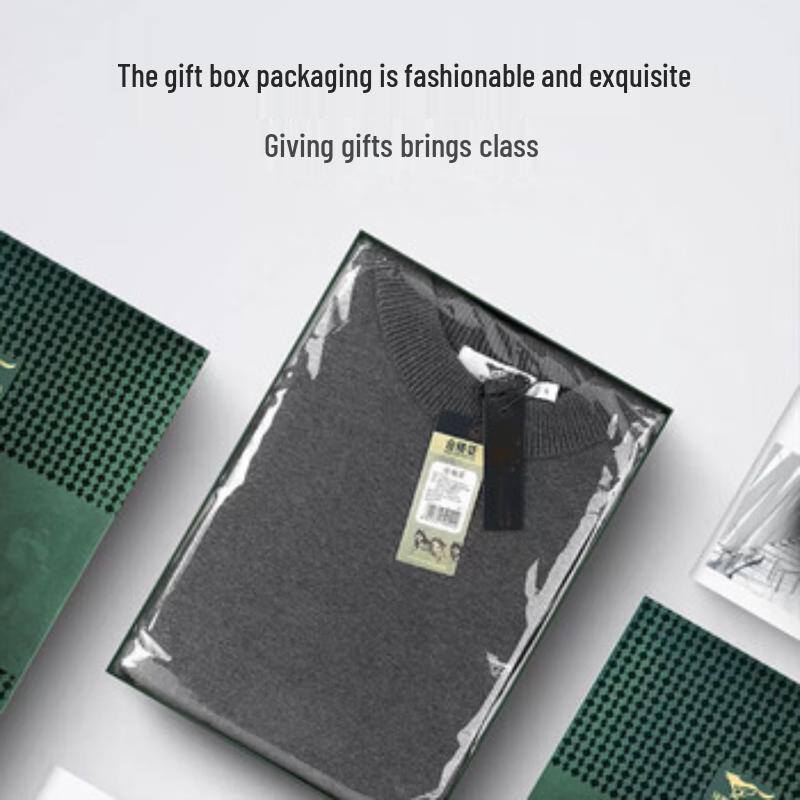 SEPTWOLVES Men's Fleece-Lined Half-High Collar Thermal Underwear Set