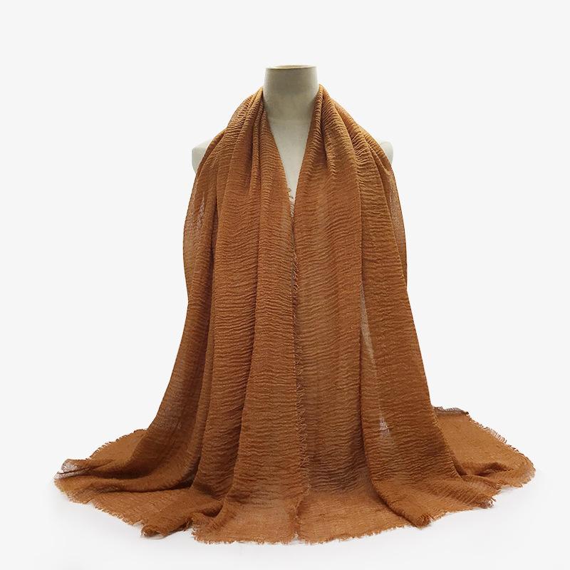 Women Cotton Linen Scarf Summer Girl Solid Color Sunscreen Thin Scarves Soft Shawl Foulard Viscose Spring Female Wrap Shawls New
