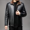 Leather jacket men's winter fur all-in-one leather jacket new thickened warm jacket plus velvet leather jacket for men
