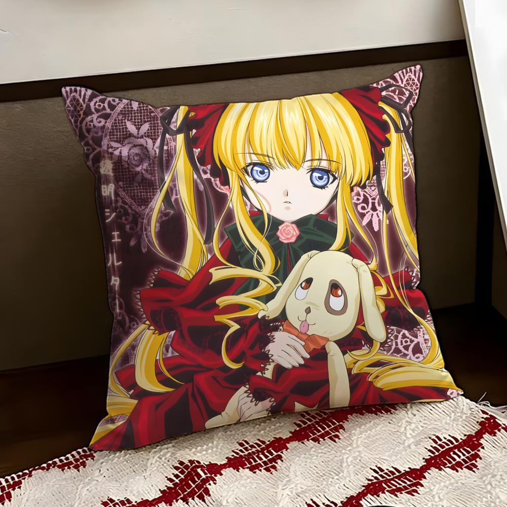 Anime RRozen MMaiden Cushion Cover Reversible Soft Durable Pillow Cover Home Car MultiScene Use for Daily Comfort