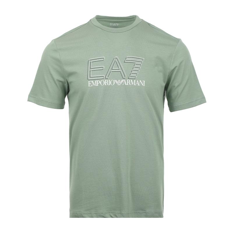 

Emporio Armani EA7 Classic Logo Print Fashion Simple Short Sleeve T-Shirt Men tops Light-Green 7M001308AF10373U7243 S