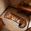 2D Flat Tiger Bedroom Carpet Non-slip Bedside Rug Unique Doormat  Home Decor