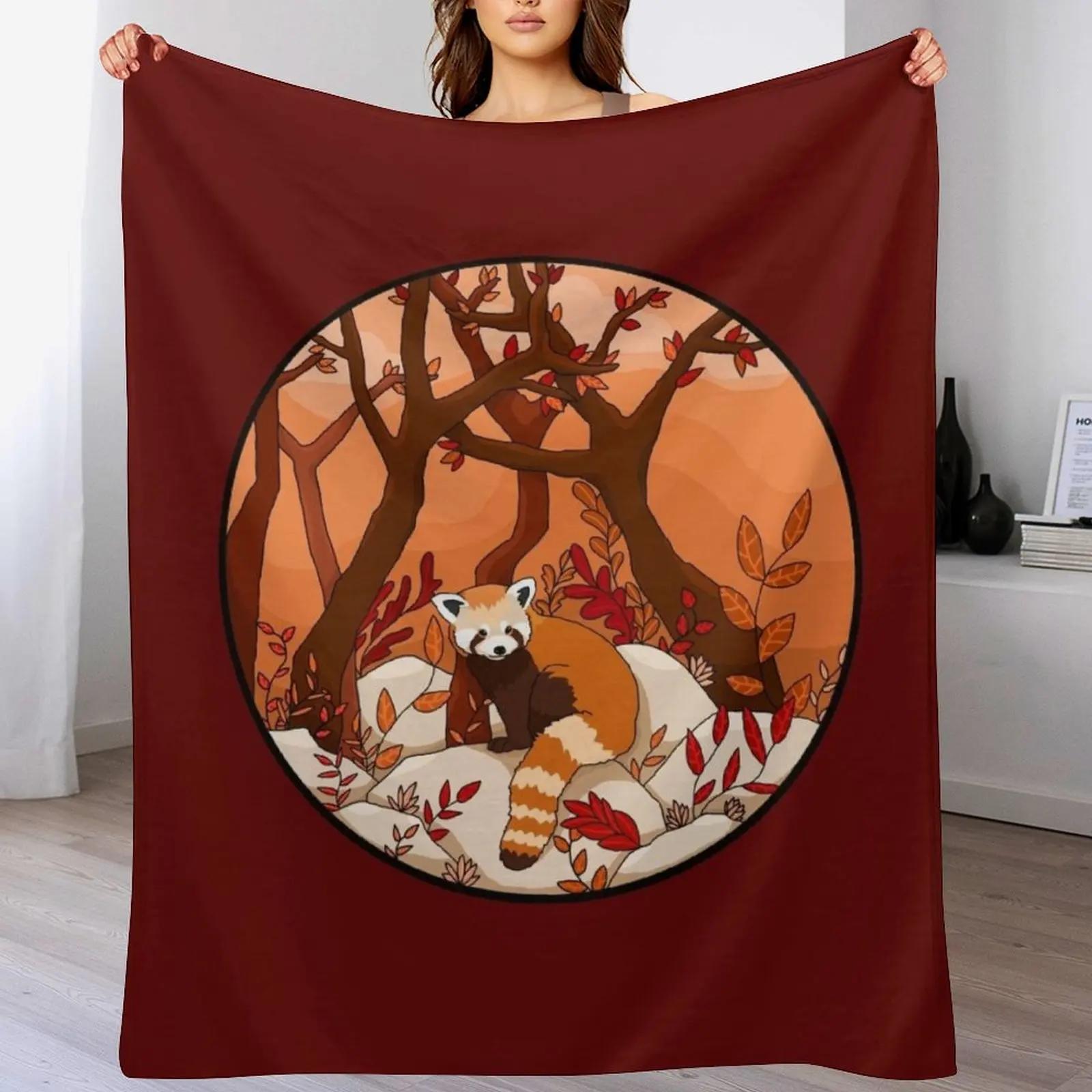 

Little Red Panda Throw Blanket Warm Throw Blanket Gift for Anniversary 102x76cm(40x30in)