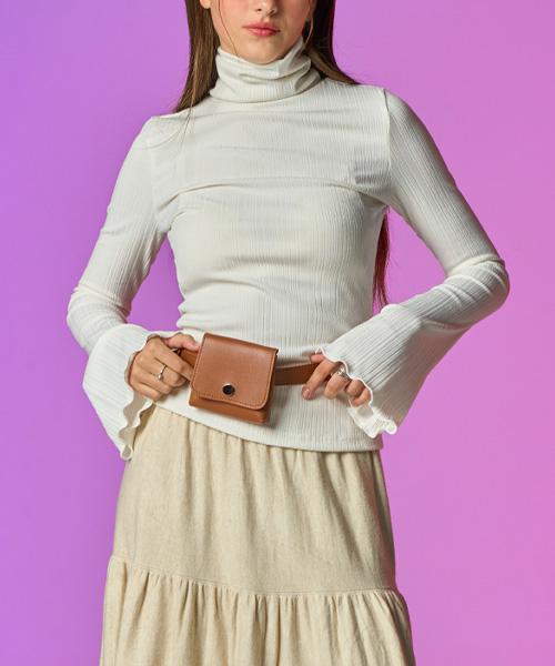 KOLEAT Women Flare Long Sleeve Inner Winter Turtleneck [White]