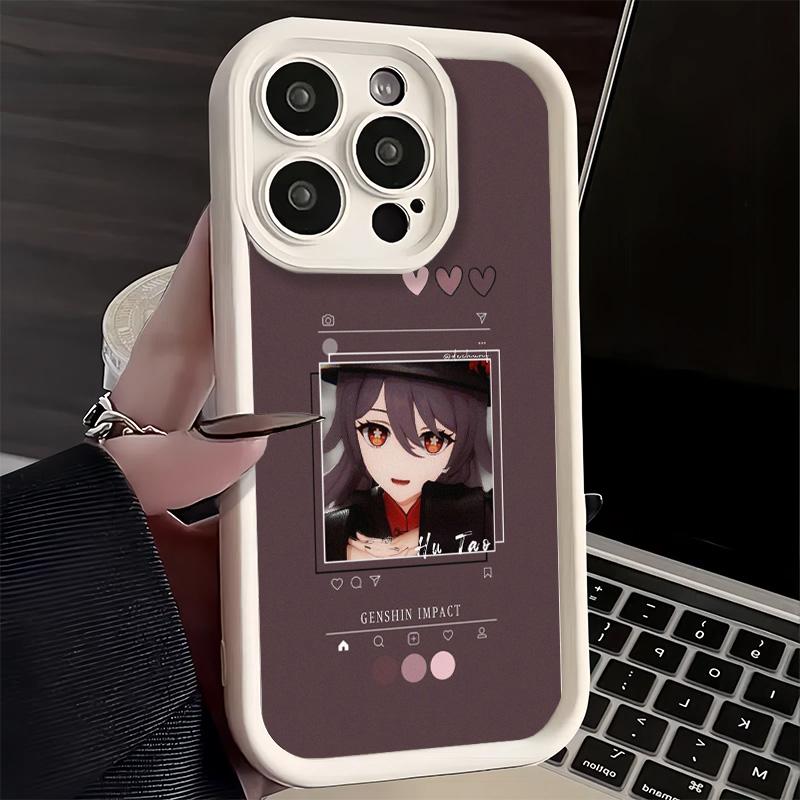 Phone Case for iPhone 17 Air 16E 15 16 Pro Max Genshin Impact Simple Design Cover 14 Plus 13 12 Mini Soft Shell Silicone Fundas
