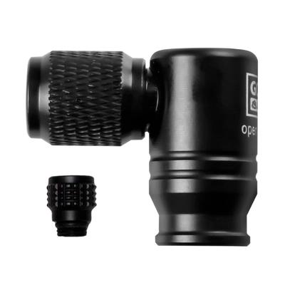 GORIX CO2-Aufpumppumpe Fahrrad Luftpumpe Drehbar Rennrad CO2-Kopf Einstellung Tragbar Luftpumpe Alle Ventile Leicht Kompakt Mini Pumpe Klein 360°