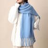 Mohair Winter Wool Scarf Plush Long Shawl Elegant Winter Cashmere Scarves  Girl