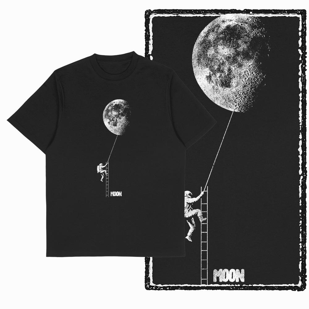 2026 HOT SALE Cotton Space Men Women Printed T Shirt BLACK Big Size Unique Astronaut Graphic T-shirt Novety Cool Tee Shirt Casual Short Sleeve Top