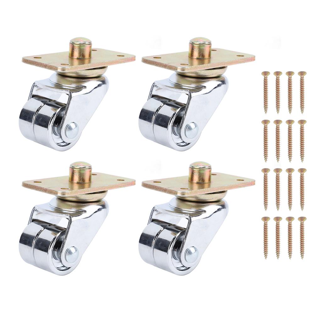 4 Stück Klavierrolle 360 Grad drehbare Schwenkrolle für Möbel Bücherregal Sofa