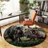 1pc Tyrannosaurus Rex Round Chair Mat Area Rug - Non-Slip, Floor Mat for Office, Bedroom, and Indoor Decor C1125336