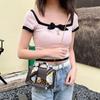 New bag silk scarf strap printed small square bag versatile single shoulder crossbody portable women's bag