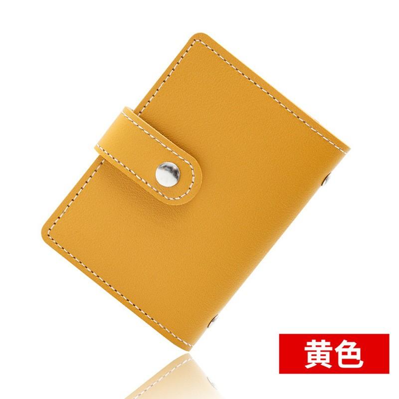 

26 Отделений для Карт ПУ Кожа Однотонный Держатель для Карт One Size жёлтый