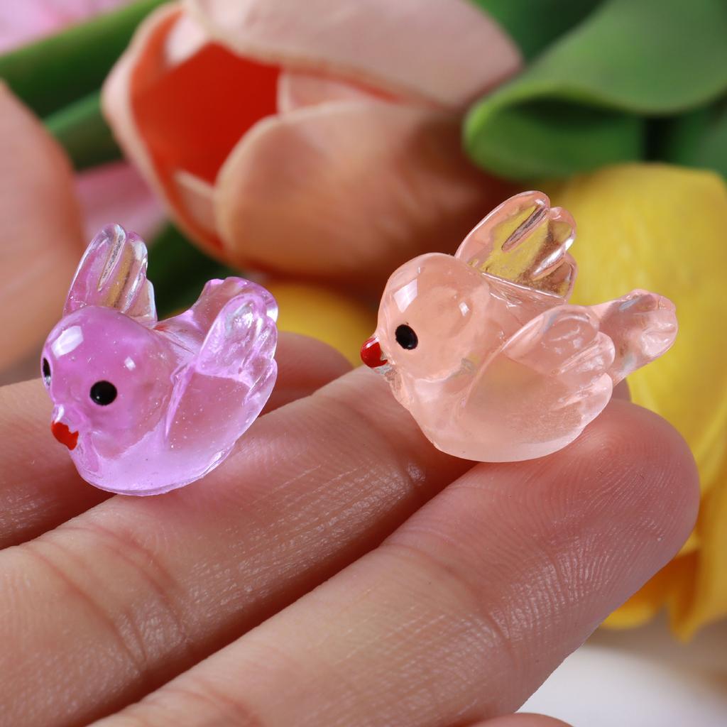 5/10 Stück Leuchtende Mini-Taubenmoos-Mikrolandschaft Miniaturfiguren Feengarten-Zubehör Heimdekoration Leuchtet im Dunkeln