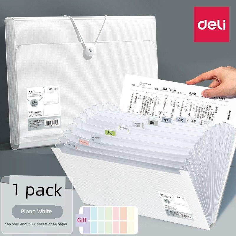 Deli 13-Grid Bill Test Paper Classification Business File Holder