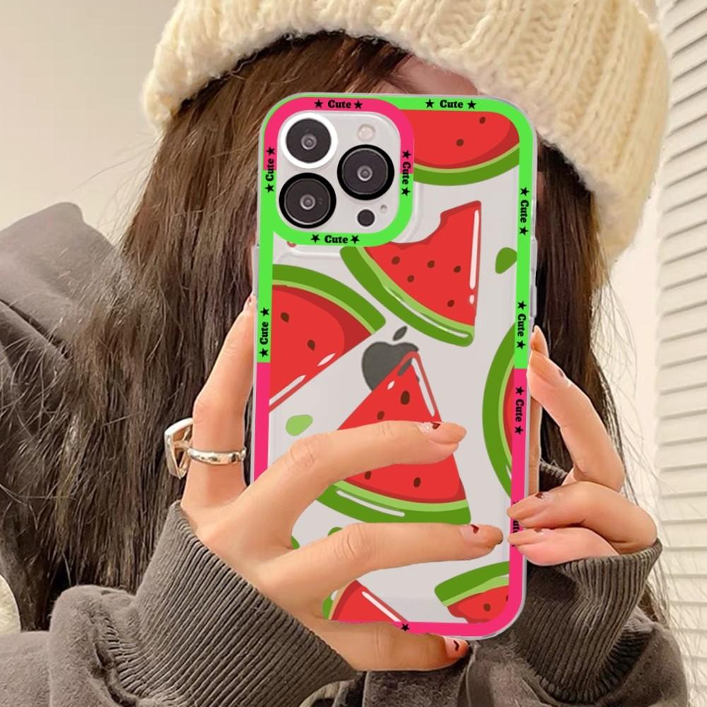 Watermelon Phone Case For iPhone 15 14 13 12 11 Pro Max XS X XR Mini Protective Cover