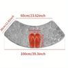 Curved Shower Bath Mat Anti Slip Household Decor Bath Rug Fan Shaped Foot Rug for Tub