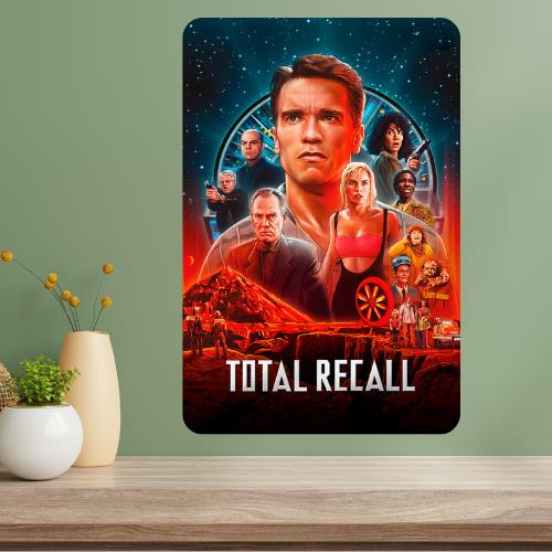 Total Recall Classic Movie Metal Poster Sign 20x30cm（7.8x11.8inch）