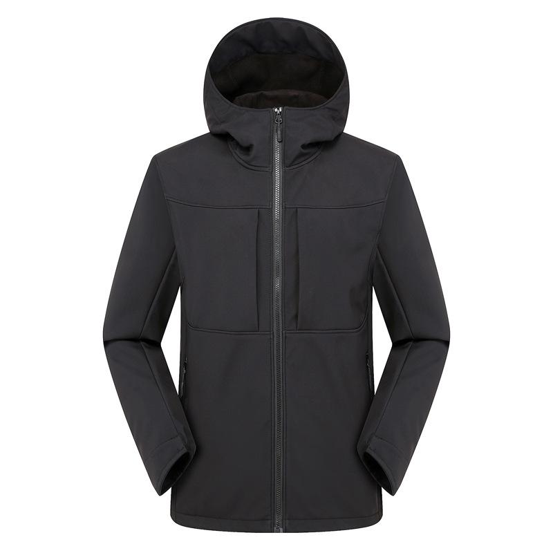 Little Bird's Men's Soft Shell Jacket with Velvet Lining - Autumn/Winter Windproof Waterproof Hiking Coat