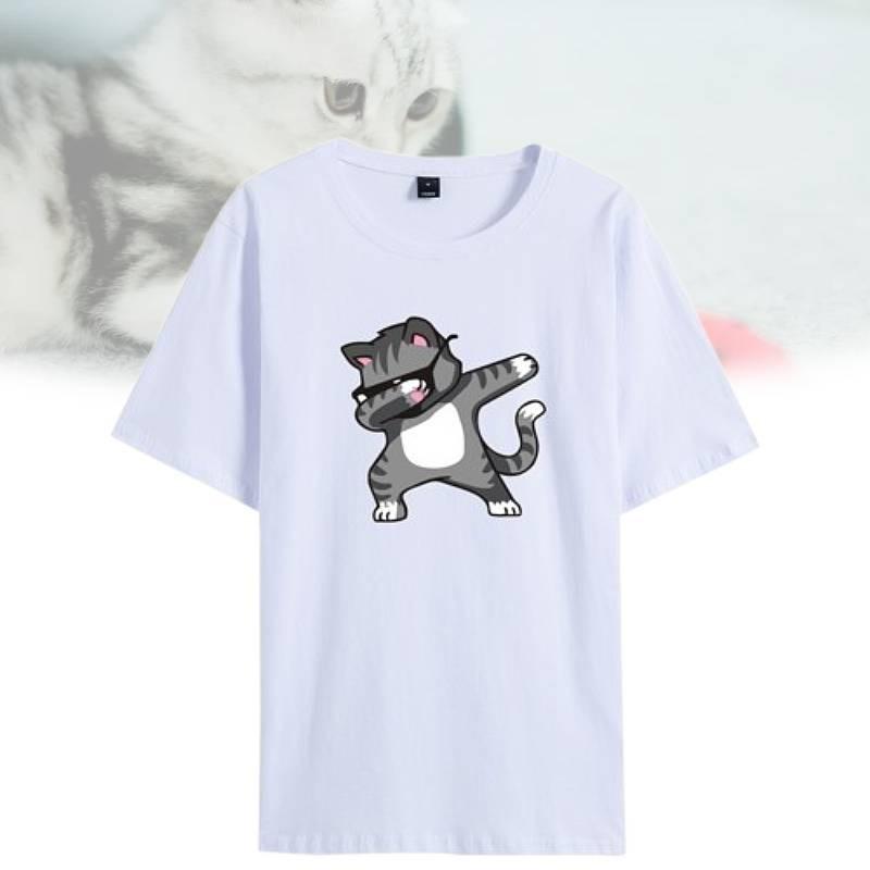 Cute And Fresh Style Unicorn Print T-shirt Cotton Short Sleeve Pullover For Women