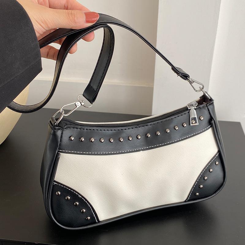Niche Textured Underarm Bag for Women In Autumn and Winter Fashion High-end Versatile Shoulder Bag Denim Canvas Handbag